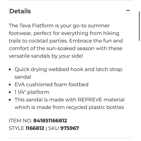 Teva platform sandals black grey pattern 9 NWOT - Picture 4 of 14